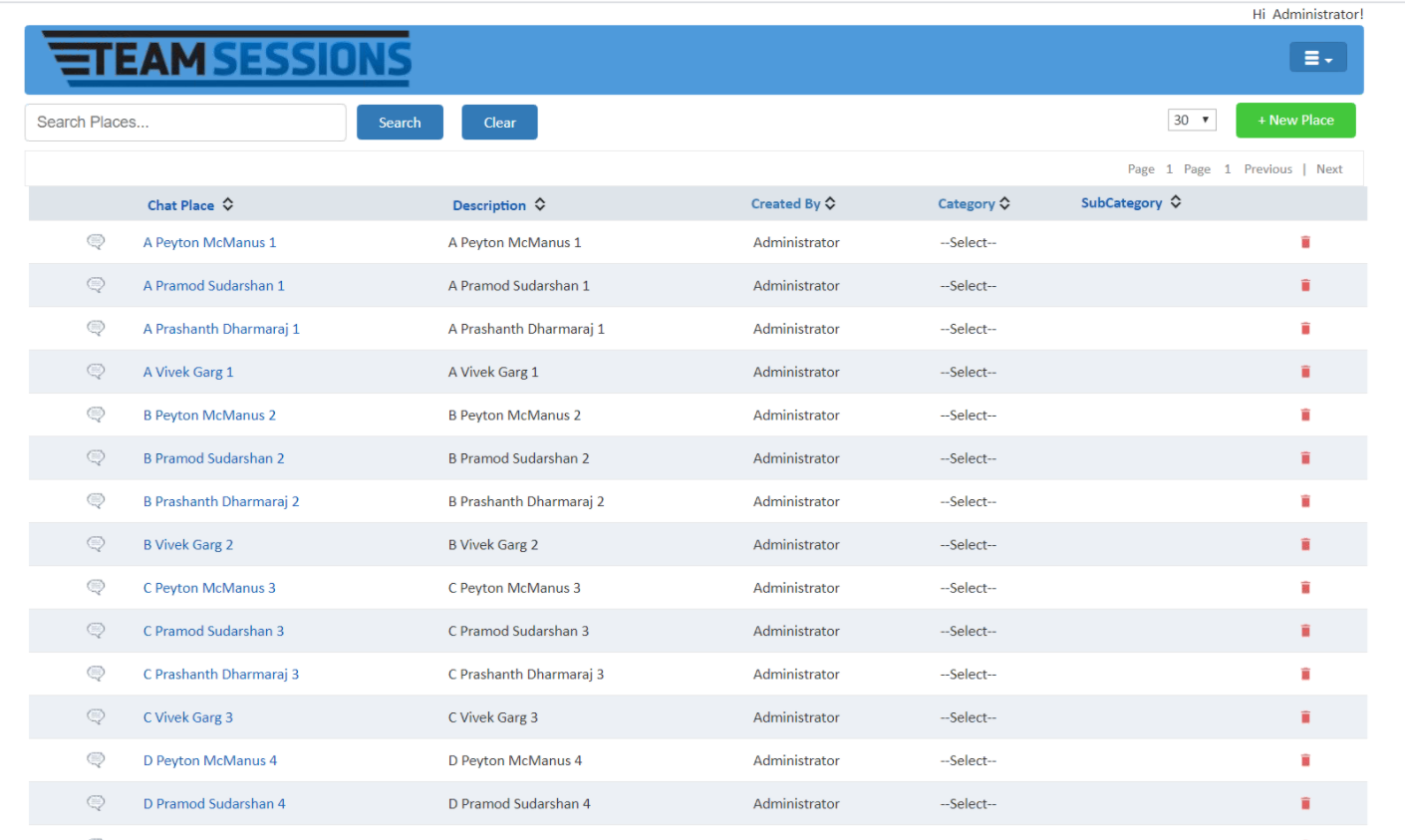 Admin Place UI Gallery Update