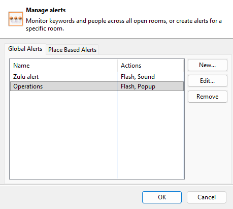 Global Alerts in the Instant Team Sessions offline preview